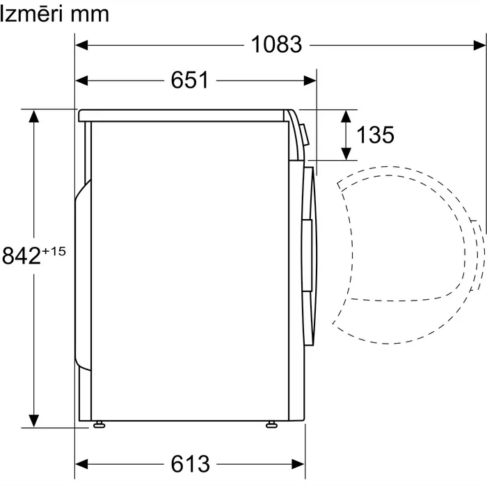 Veļas žāvētājs Bosch WTH830L5SN [Demo]
